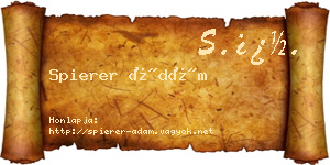 Spierer Ádám névjegykártya